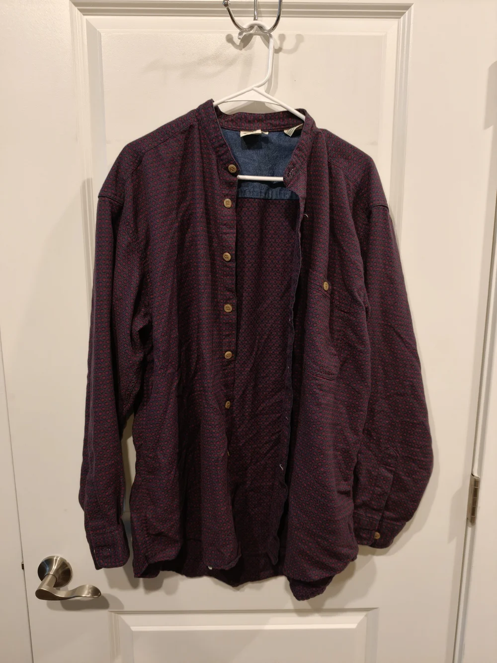 Men's Vintage Shelter Island Outfitters Casual Collar Button-Up Jacket - Large